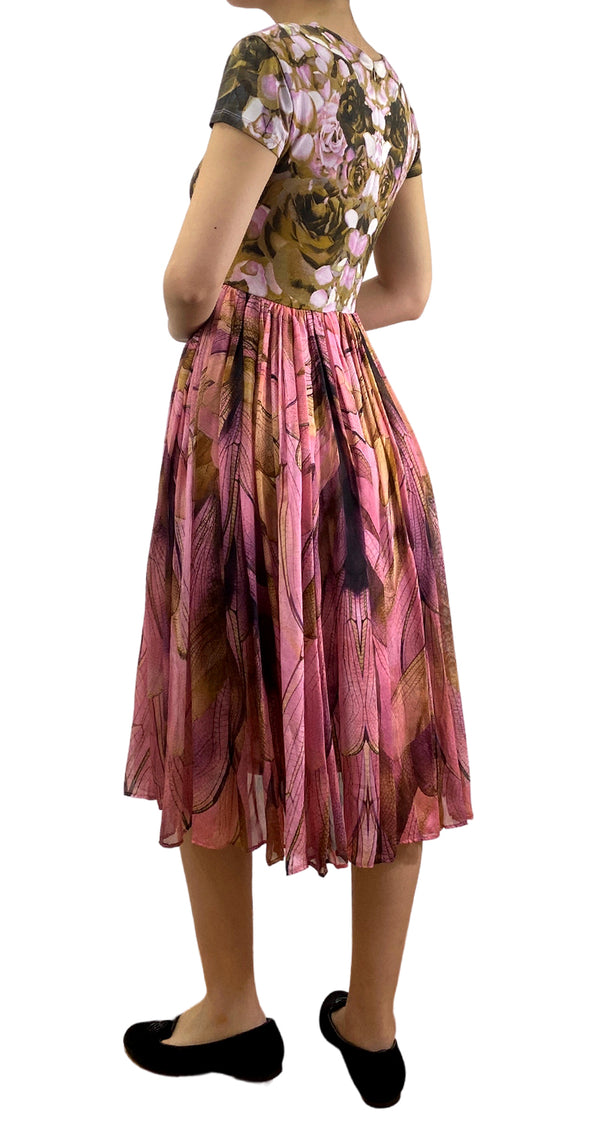 Vestido Rosas Seda