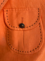 Blazer Naranjo Lino