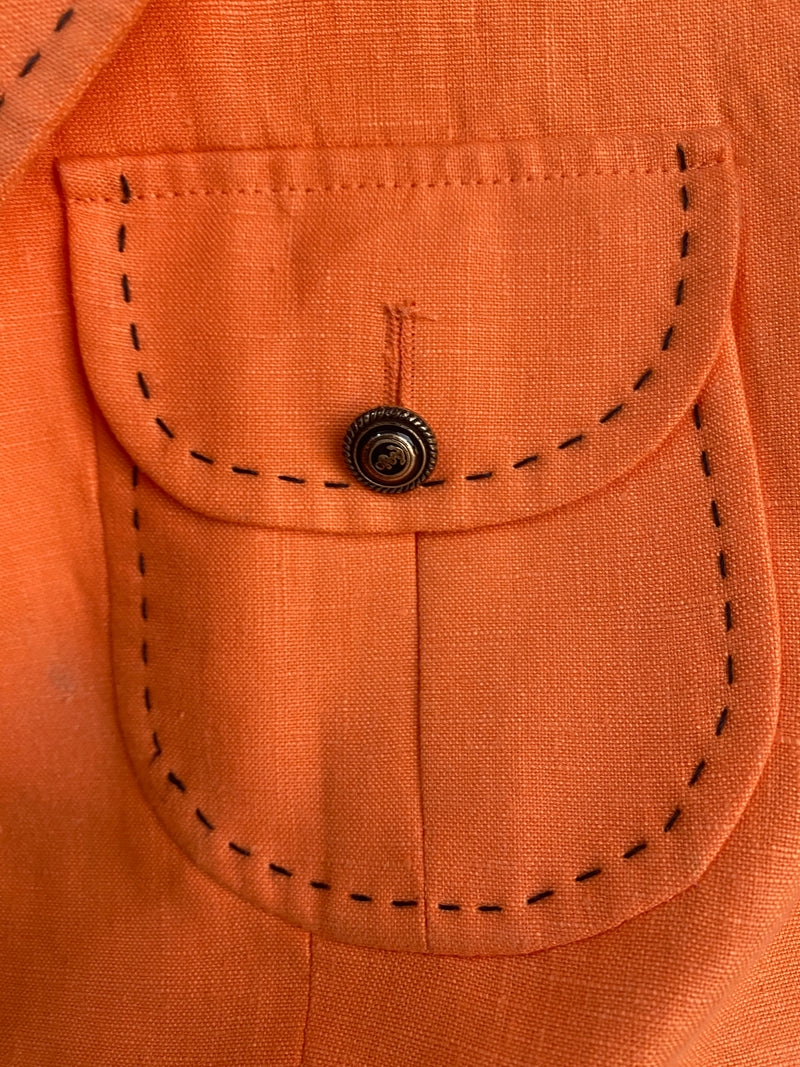 Blazer Naranjo Lino
