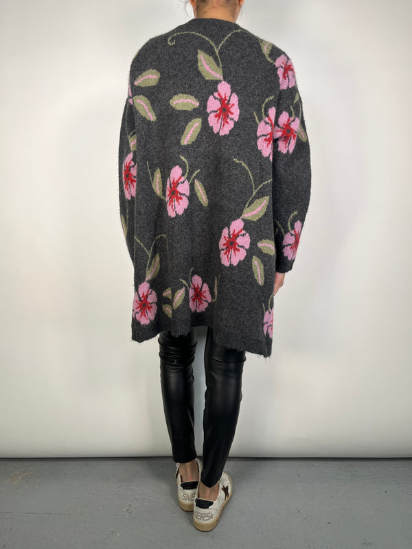 Sweater Abierto Flores