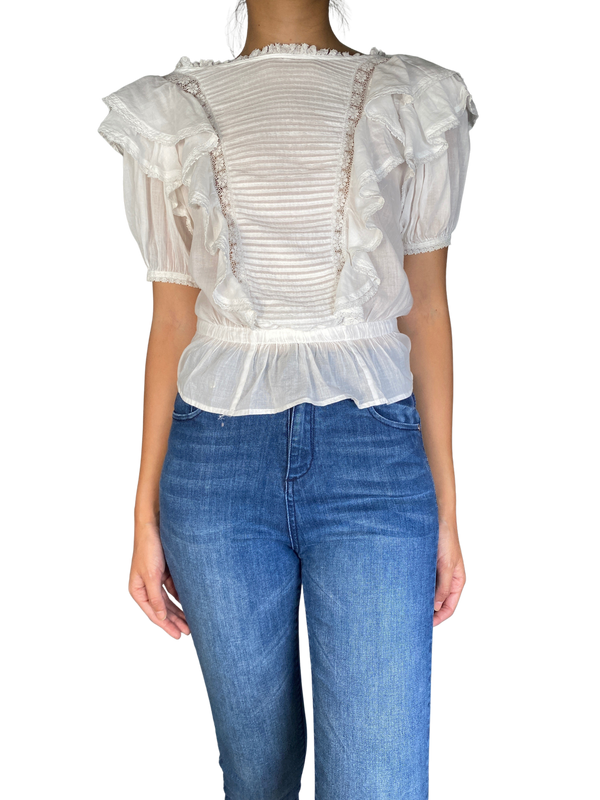 Blusa Blanca Vuelos