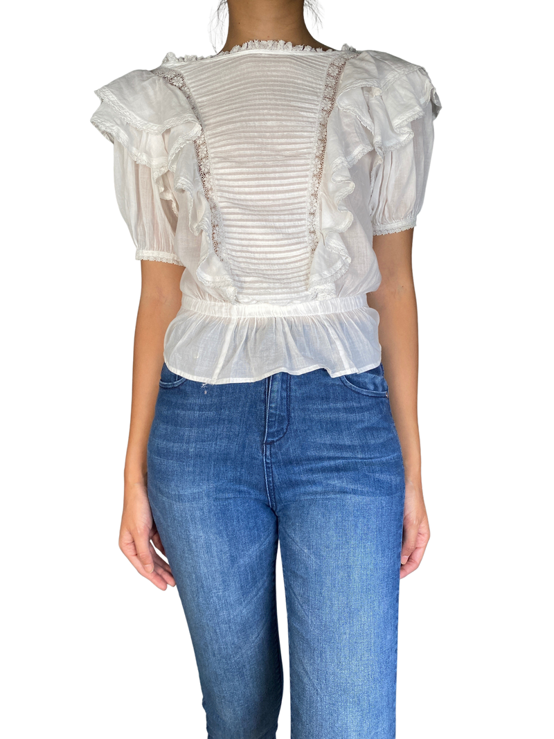 Blusa Blanca Vuelos