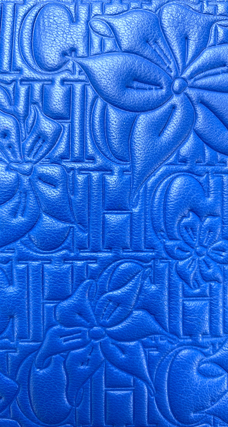 Cartera Cuero Azul
