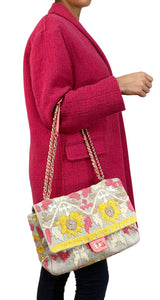 Cartera Lino Bordada