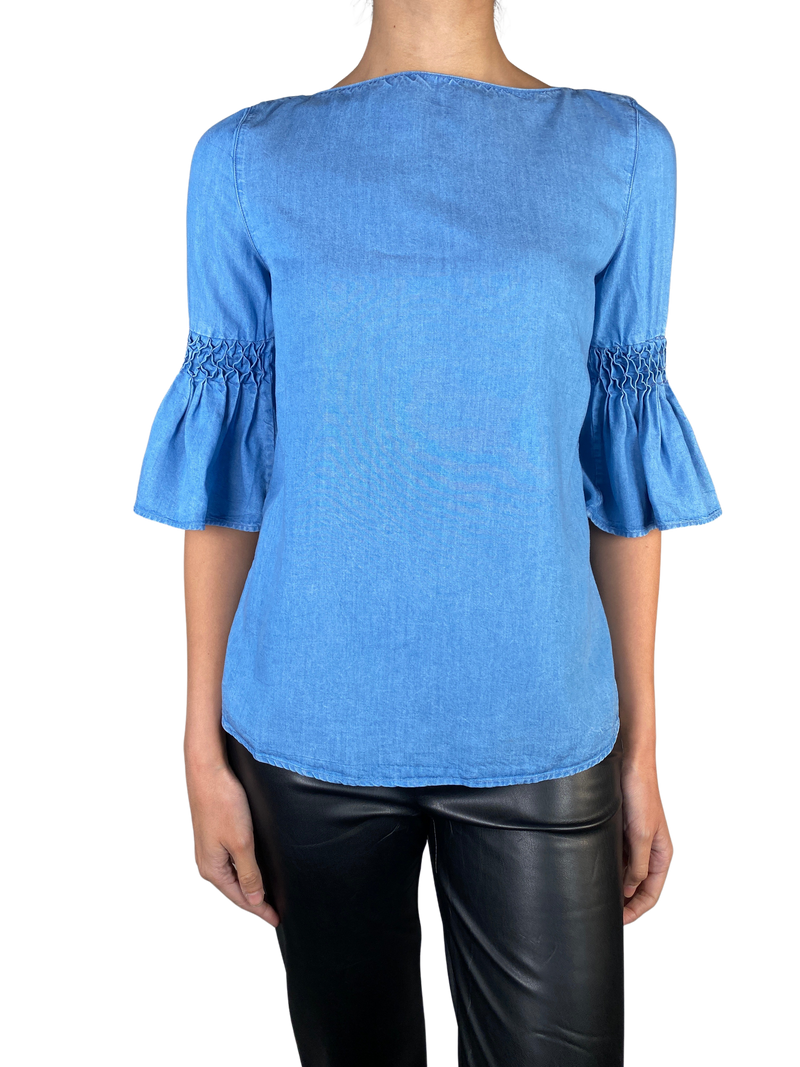 Blusa Mangas Con Vuelo