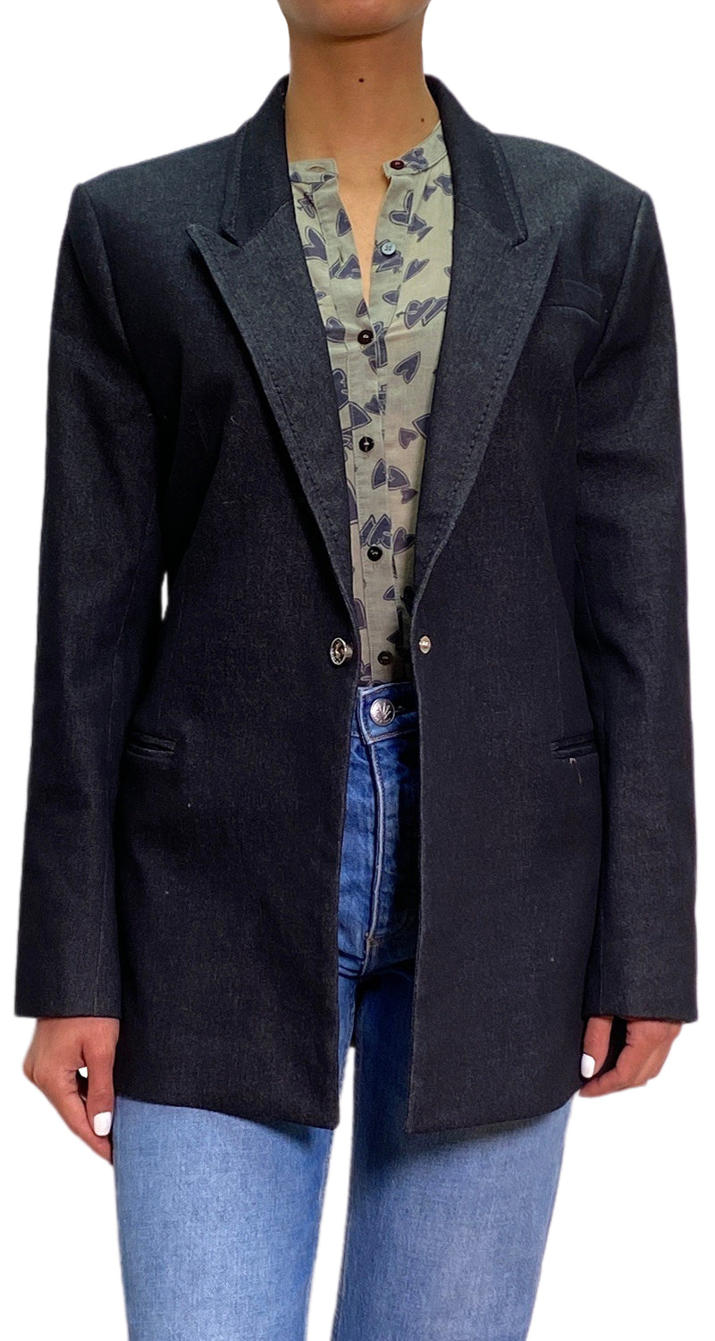 Blazer Denim Negro