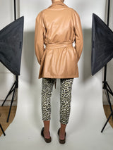 Chaqueta Cuero Café