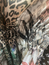 Vestido Flores Animal Print