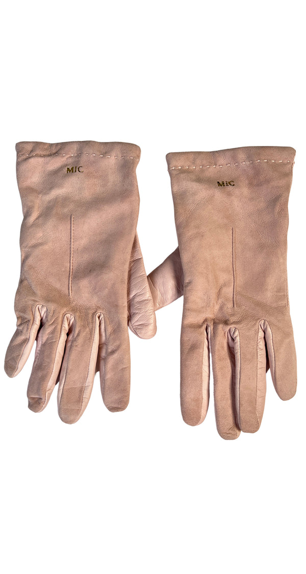 Guantes Cuero Y Cashmere Personalizados