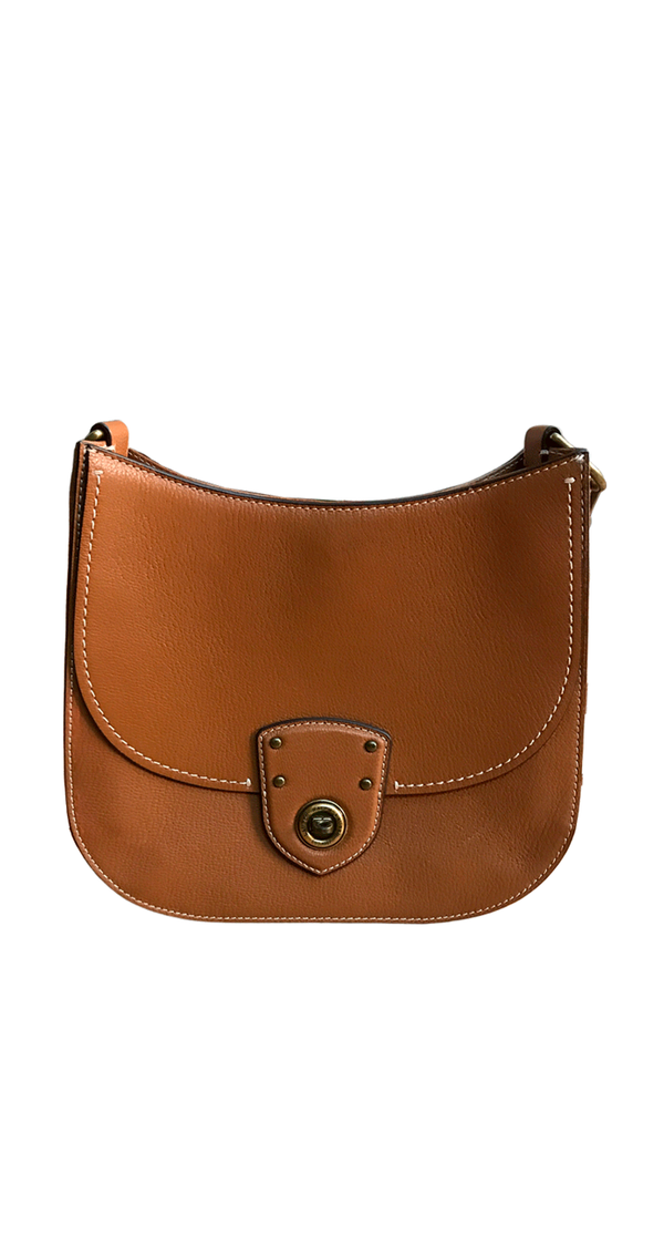 Cartera Vintage Cuero Café