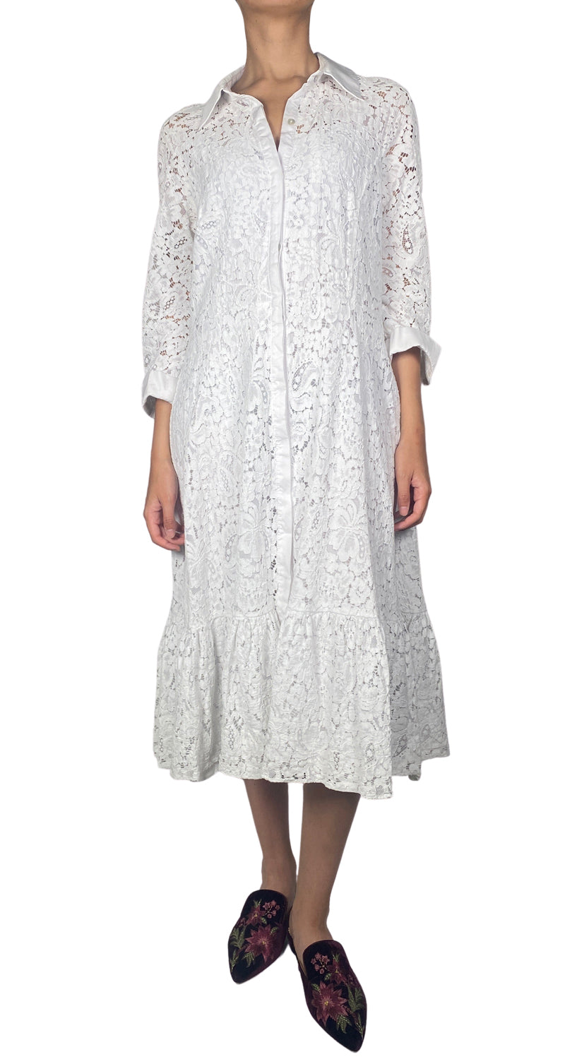 Vestido Blanco Guipur