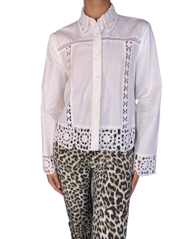 Blusa Blanca Crochet