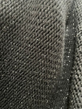 Sweater Negro Con Hilos Metalizados Plateado
