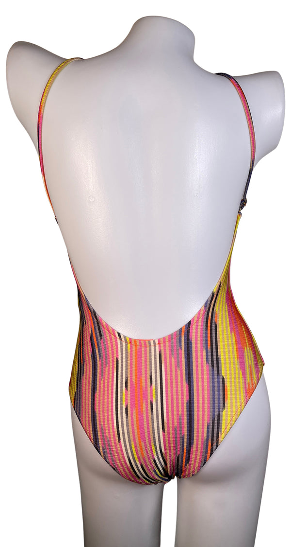 Traje de Baño Multicolor a Rayas