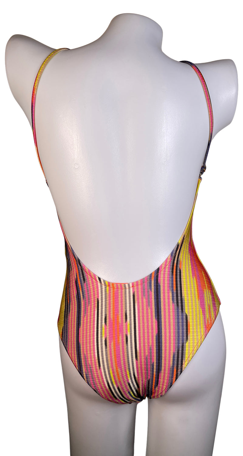 Traje de Baño Multicolor a Rayas