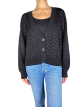 Sweater Botones Fibras Metalizadas