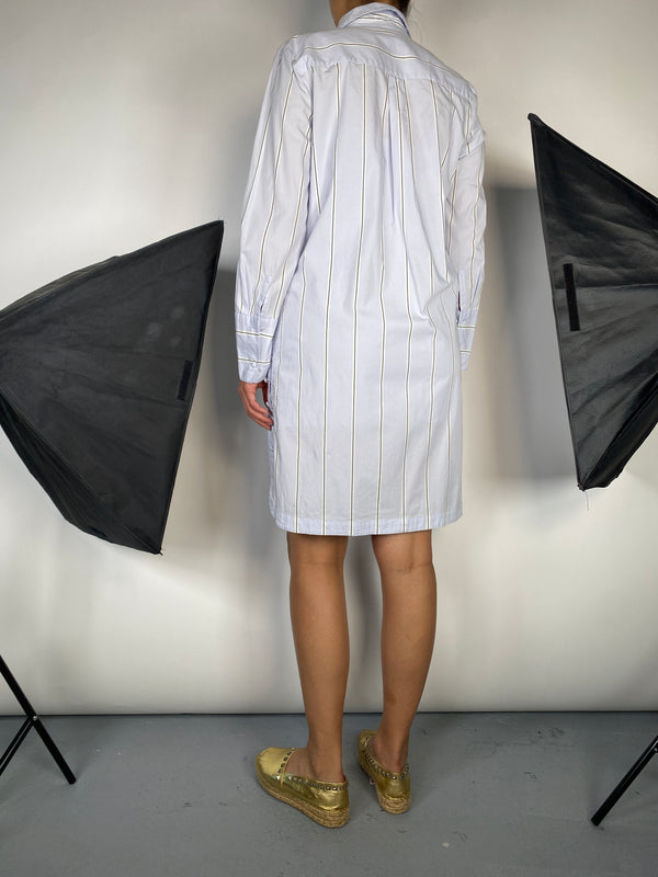 Vestido Mini Azul con Rayas