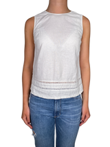 Blusa Blanca Bordado Bajo