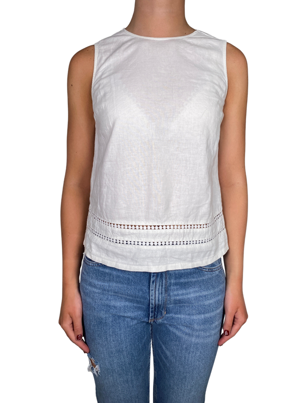 Blusa Blanca Bordado Bajo