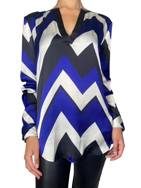 Blusa Azul Multicolor