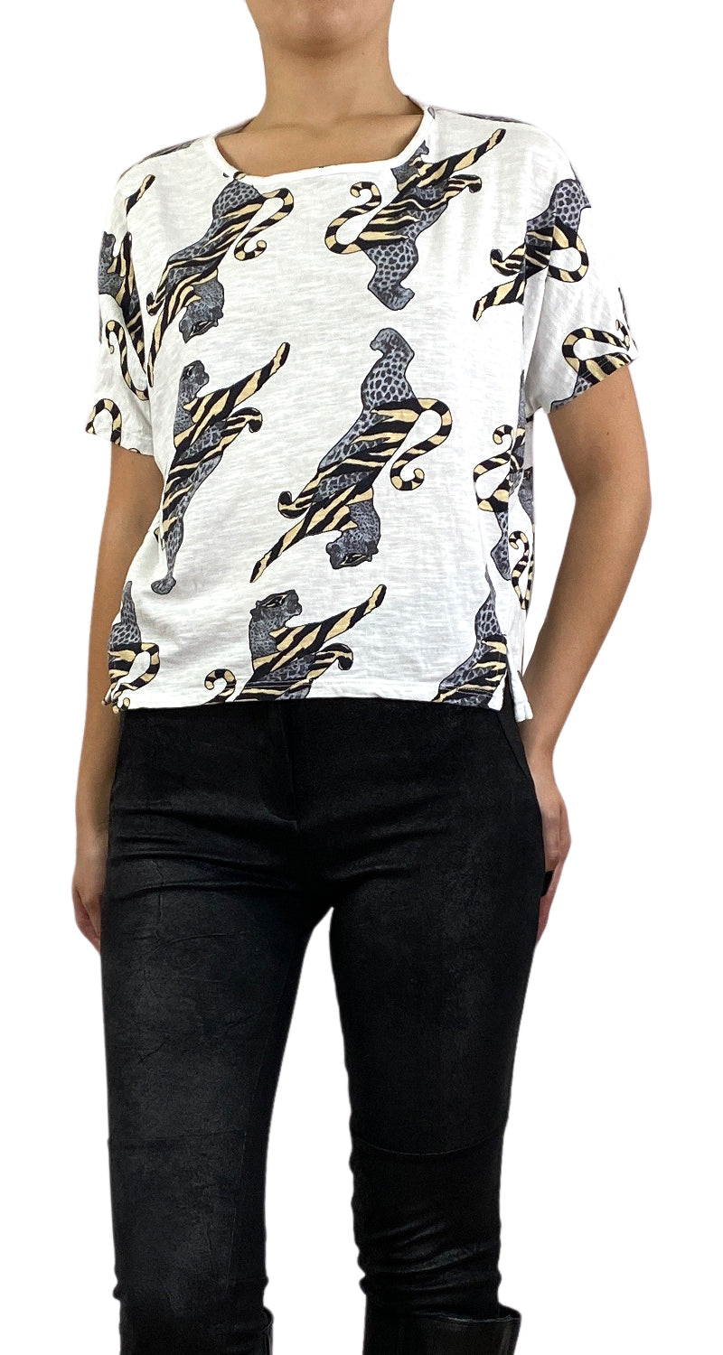 Polera Blanca Tigre