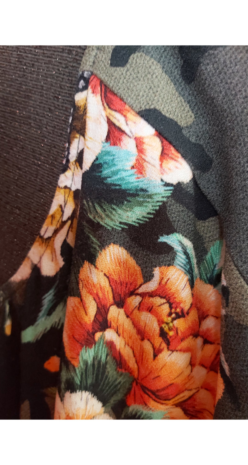Bomber Camaflaje Flores