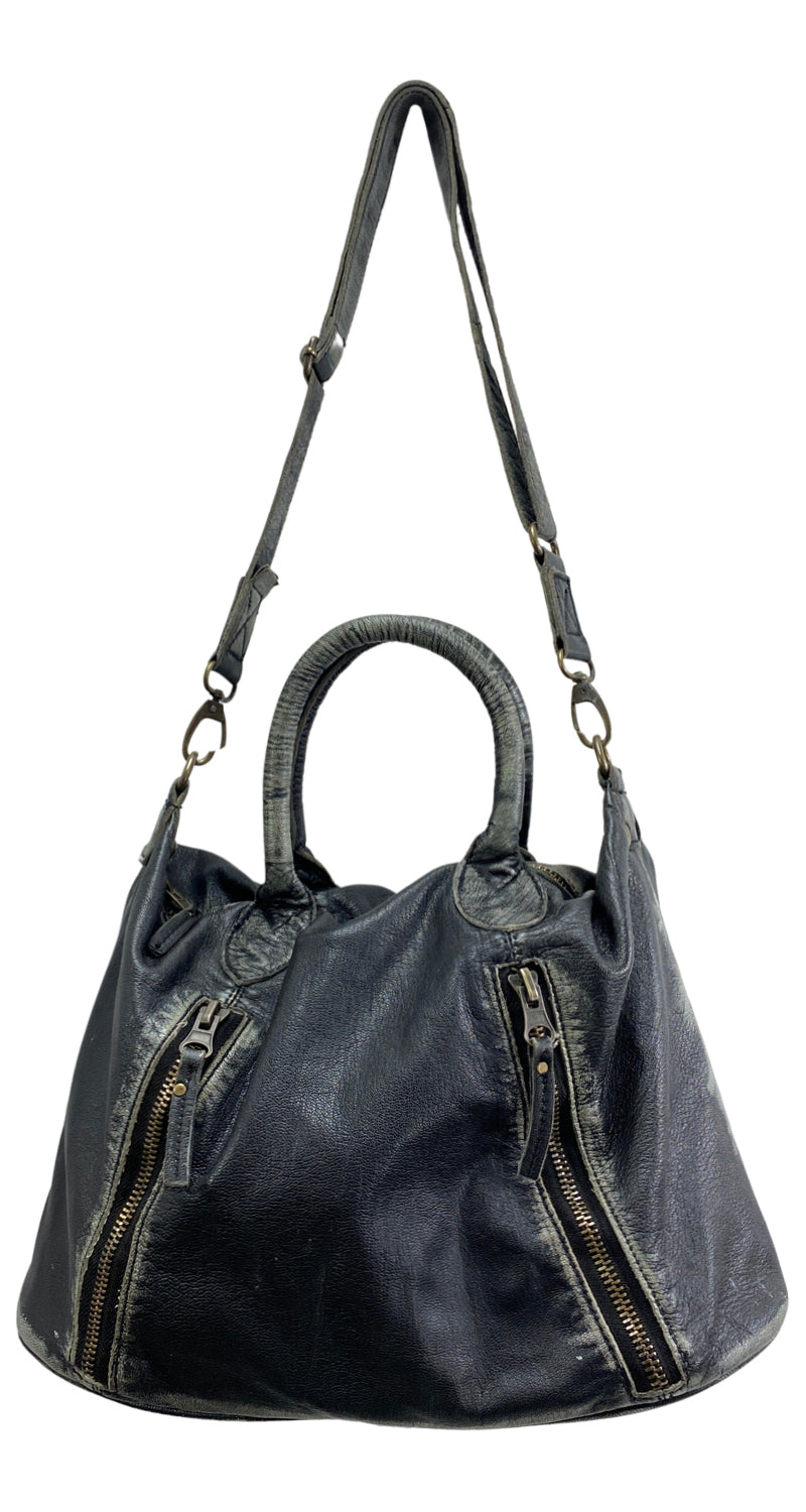 Cartera Cuero Negro