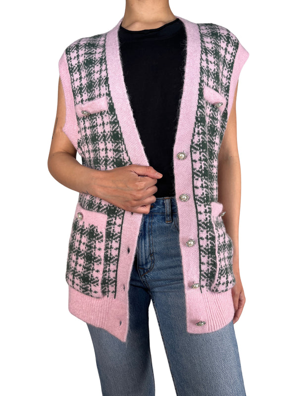 Sweater Rosado Pied de Poule