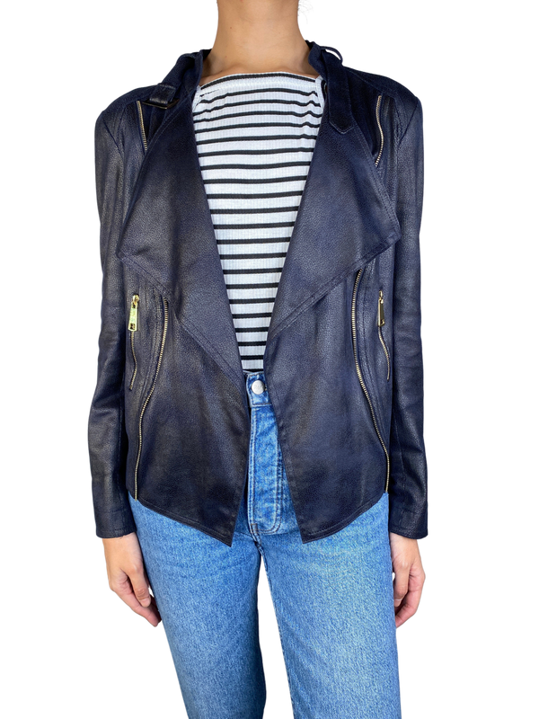 Chaqueta Craquelada Azul
