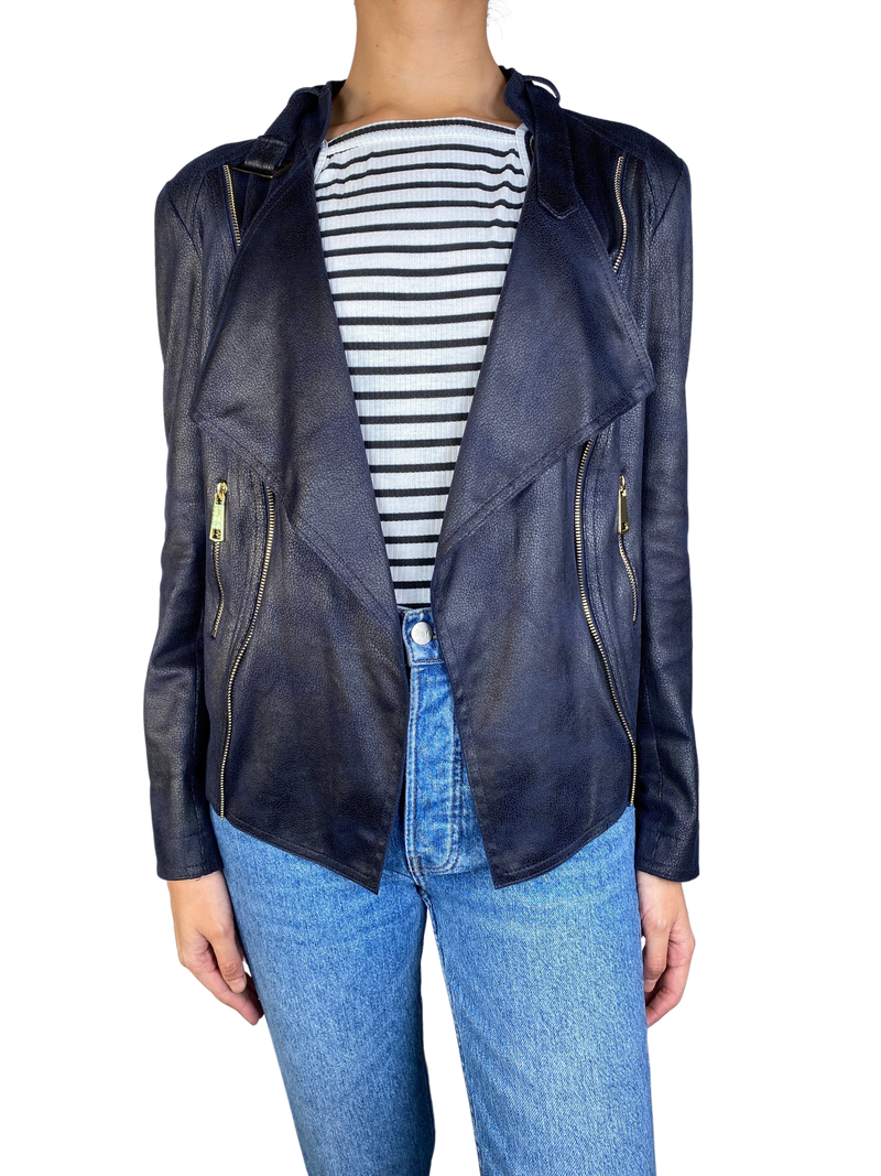 Chaqueta Craquelada Azul