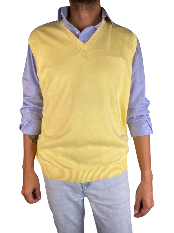 Sweater Amarillo Sin Mangas