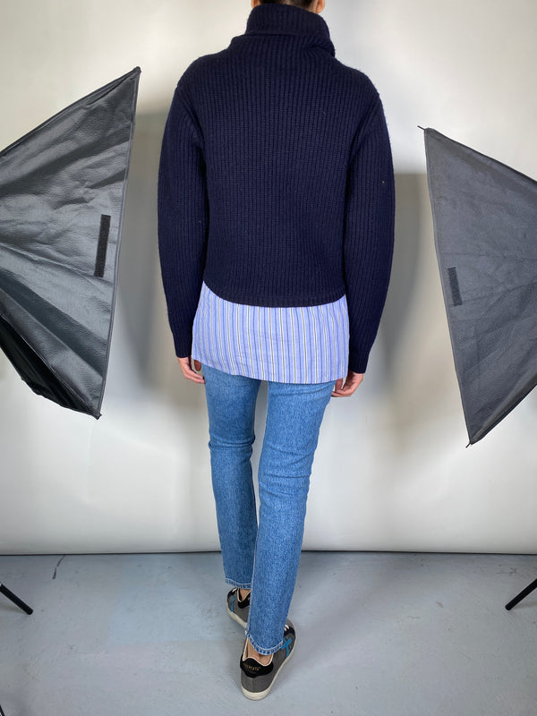 Sweater De Lana Azul Marino