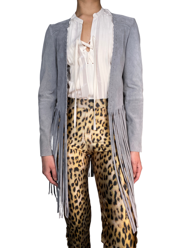 Chaqueta Cuero Flecos