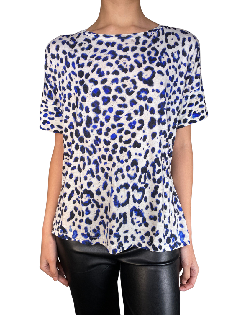 Polera Animal Print Blue