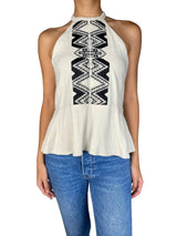 Top Beige Bordado