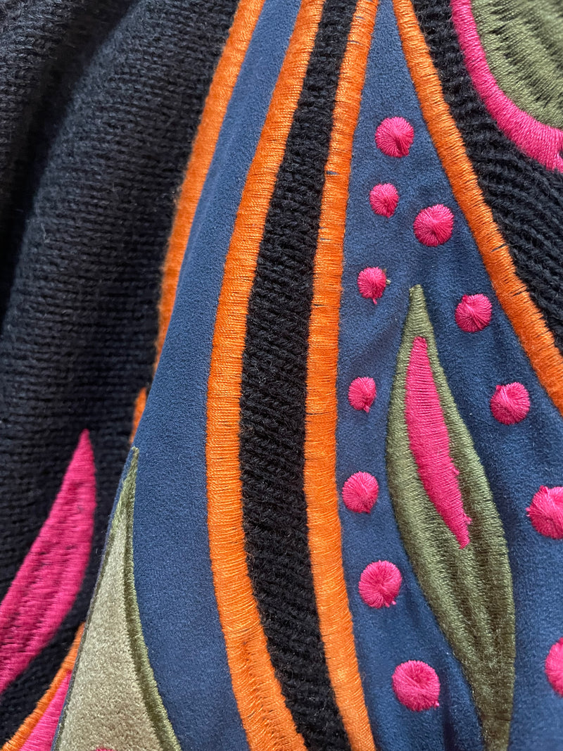 Poncho Bordado Multicolor