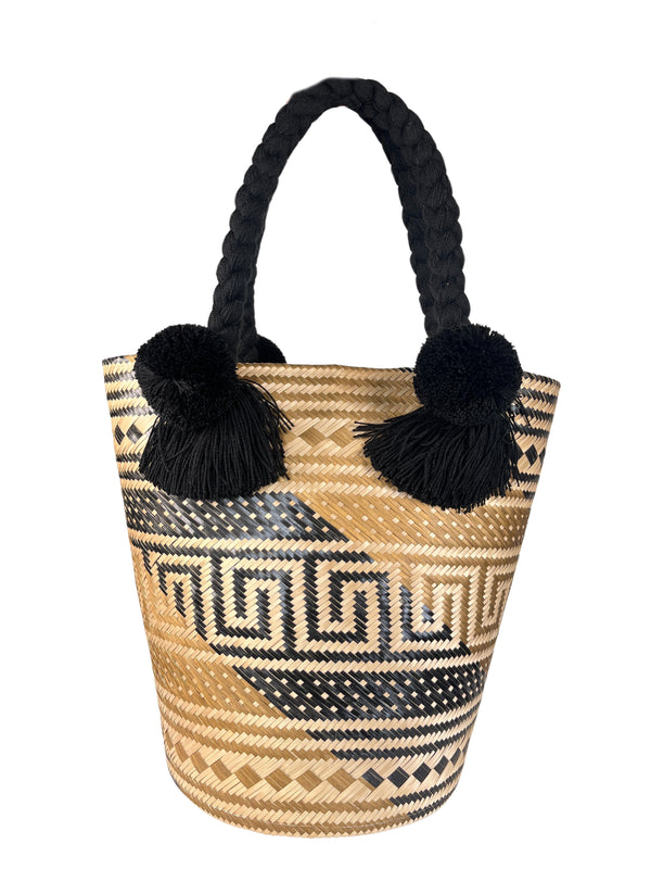 Bolso Makuira Negro y Dorado