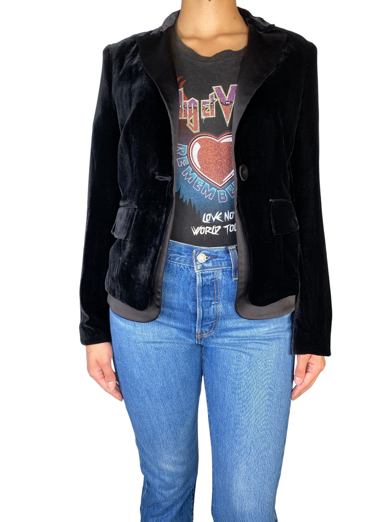 Blazer Velvet Negro