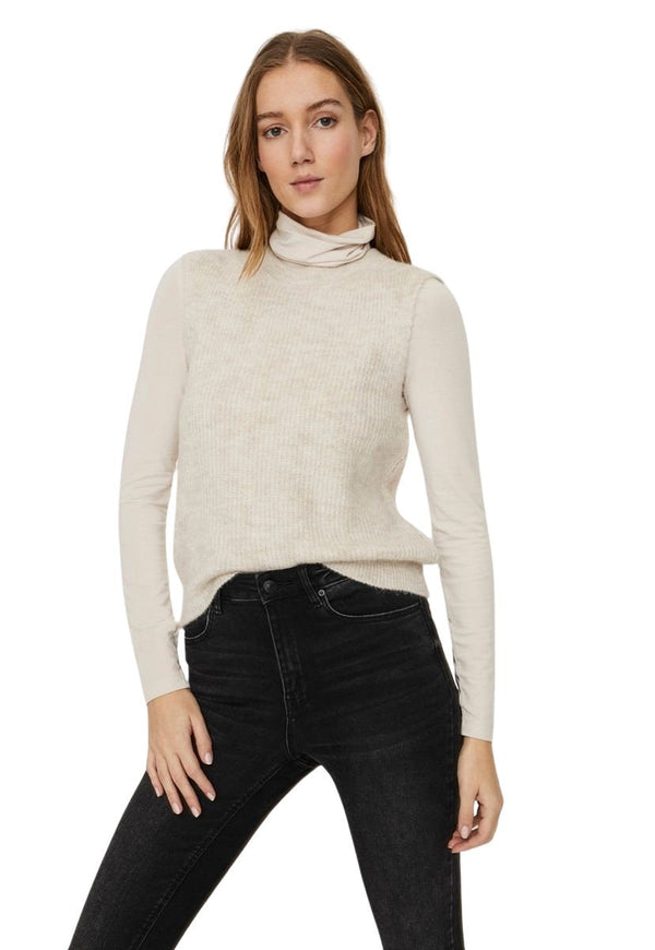 Sweater Vero Moda Crew Neck Crudo - Calce Regular