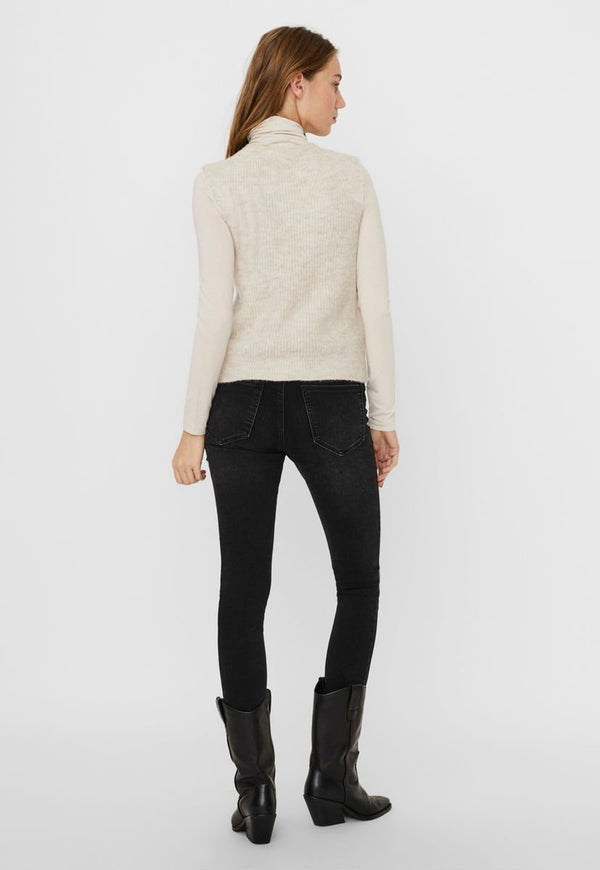 Sweater Vero Moda Crew Neck Crudo - Calce Regular