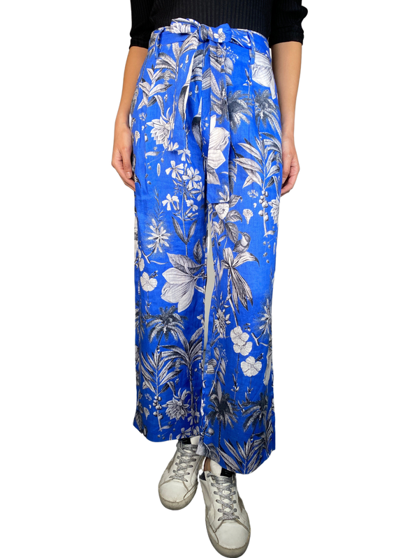 Pantalón Lino Azul