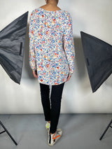 Blusa Seda Flores