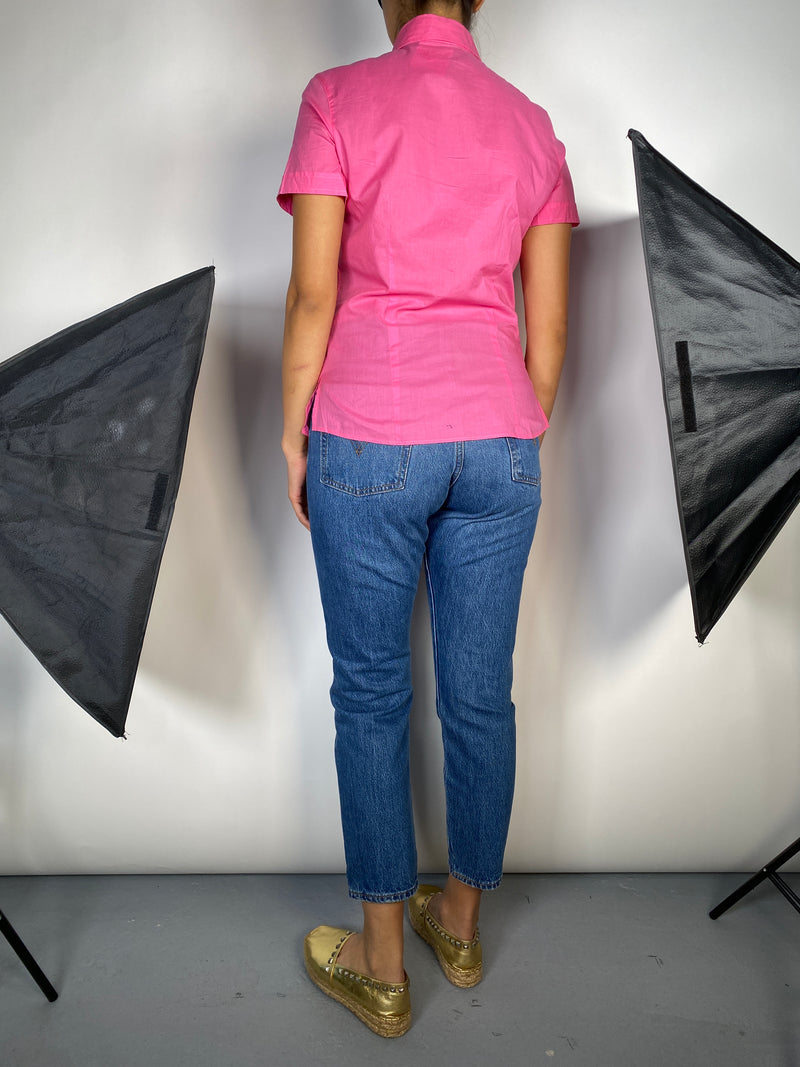 Blusa Rosada Manga Corta
