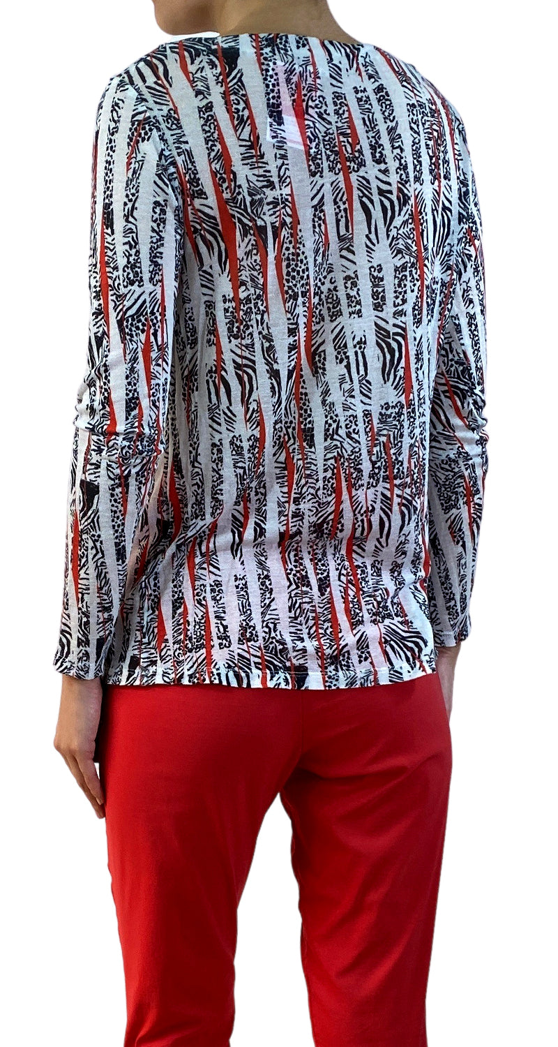 Polera Manga Larga Estampada