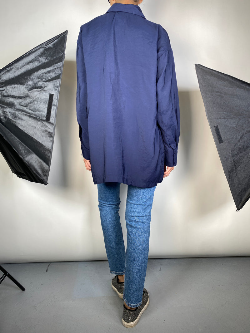 Blusa Azul Tajos
