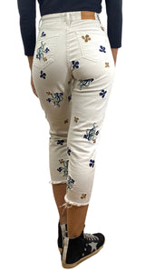 Jeans Blanco Bordado