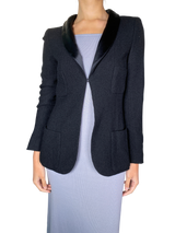 Blazer Lana Negro