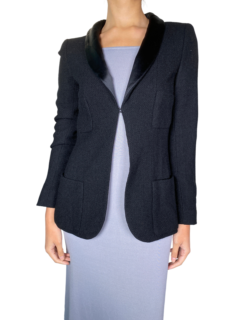 Blazer Lana Negro