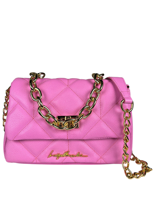 Bandolera Rosa Chicle Cuero