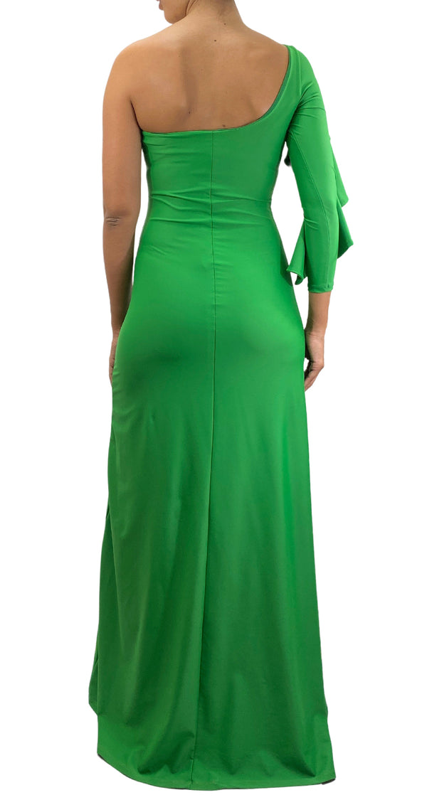 Vestido Verde Asimétrico